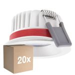 Fordelspakning 20x Ledvance LED spot Fire Rated Aluminium Hvit 8W 720lm 36D - 940 kald hvit | Utskjæring 68mm - IP65 - beste fargegjengivelse - dimbar